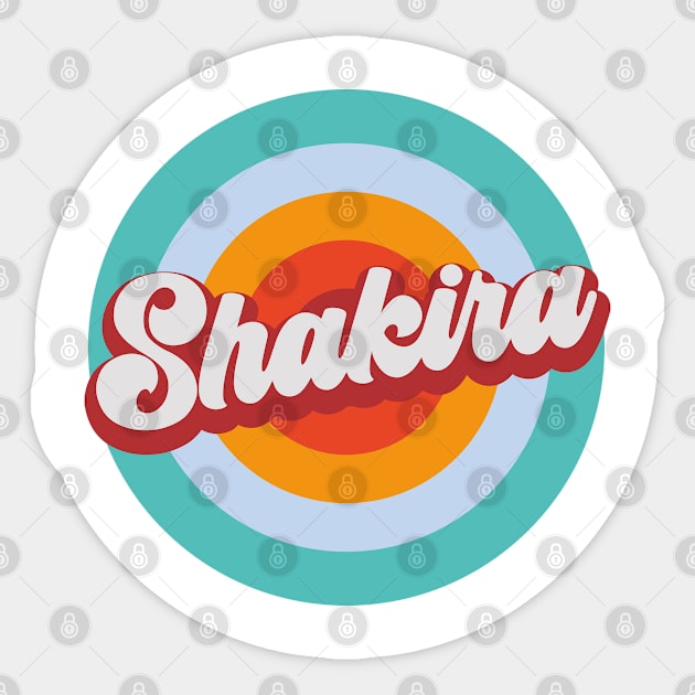 Color Circle With Name Shakira Sticker by Mysimplicity.art